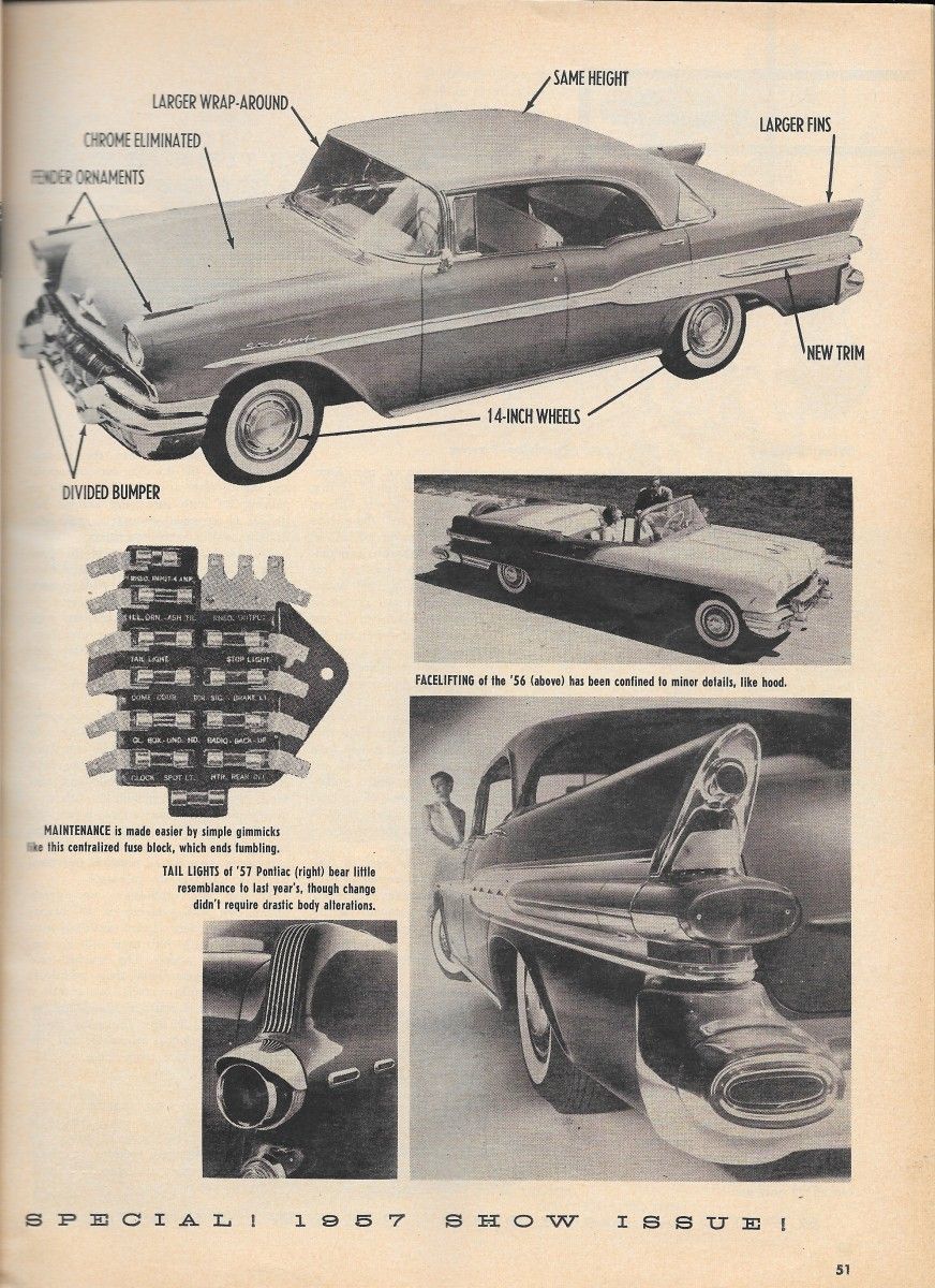 Vintage Review: Motor Trend's 1957 New Car Issue - General Motors 14 MT0157PontiacP2