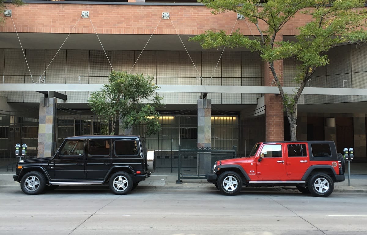Walking around Denver the other morning I spotted this delightful positioning of two vehicles that both started their original production careers as military vehicles.  Both have since become much more [&hellip;]