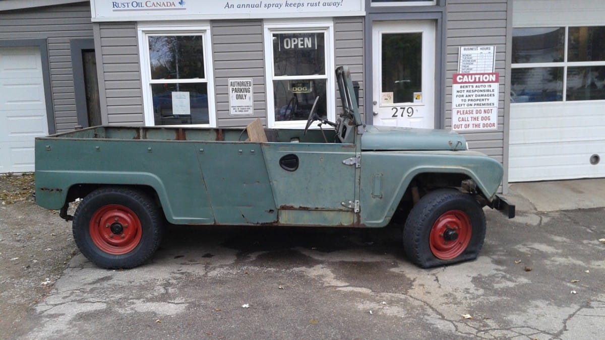 I went by Bert’s Two Guys and a Dog Garage to see if that Bedford Van was still there.  It was gone, but in it’s place was something even more [&hellip;]