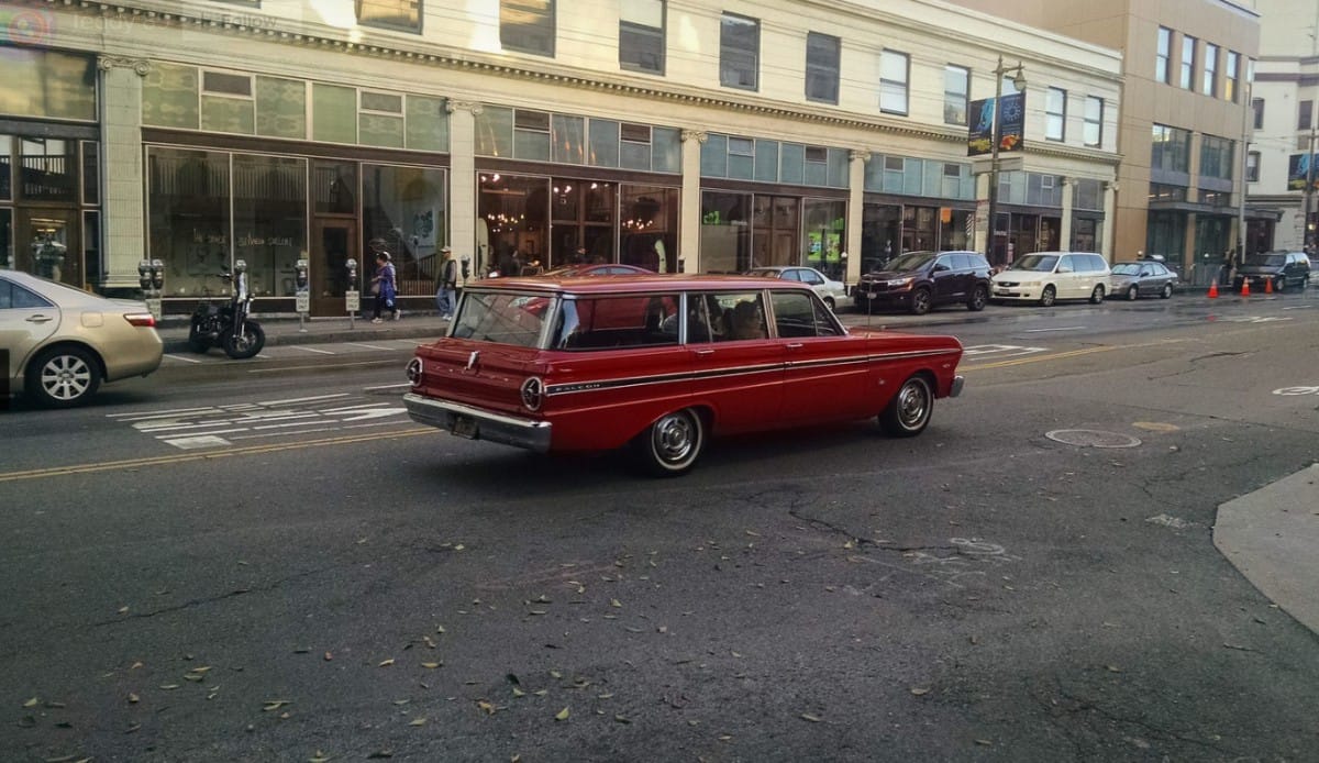 Our correspondent Teddy is keeping the Cohort busy with his finds. And what’s more appealing than a ’65 Falcon wagon out and about? Update: It was shot in San Francisco, [&hellip;]
