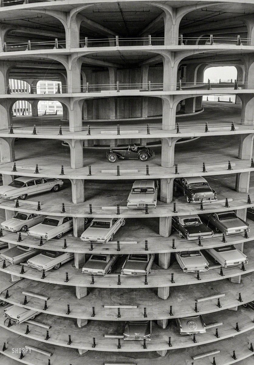 Craig D. forwarded me this great shot posted at Shorpy. It’s the parking garage of the upscale Marina Towers luxury high rise apartment building in Chicago, and gives a good [&hellip;]