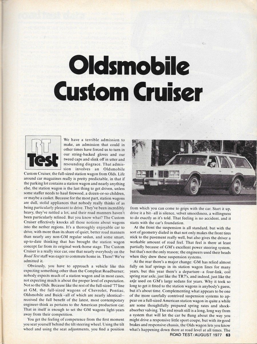 Vintage Review: 1977 Oldsmobile Custom Cruiser – Downsized Upscale Hauler 6 RT0877CustomCruiserP2