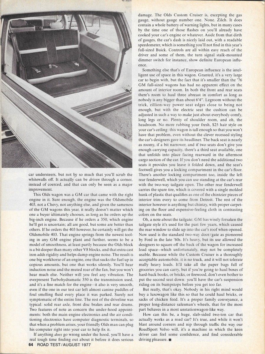 Vintage Review: 1977 Oldsmobile Custom Cruiser – Downsized Upscale Hauler 7 RT0877CustomCruiserP3