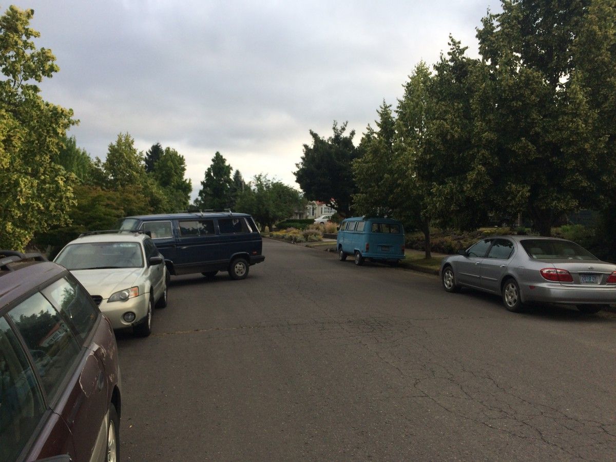 I was just turning down this block on my early morning walk with the dog to get a shot of that T2 bus when a T3 (Vanagon) suddenly pulled out [&hellip;]