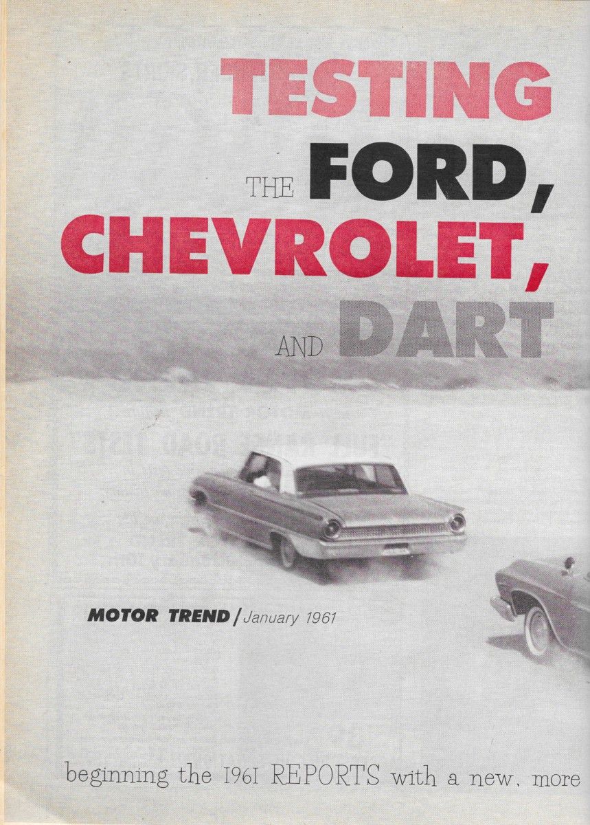 Vintage Comparison Test: 1961 Chevrolet Impala, Dodge Dart, Ford Galaxie - Which One Of These Does Not Belong? 7 MT0161ChevyFordDartP1