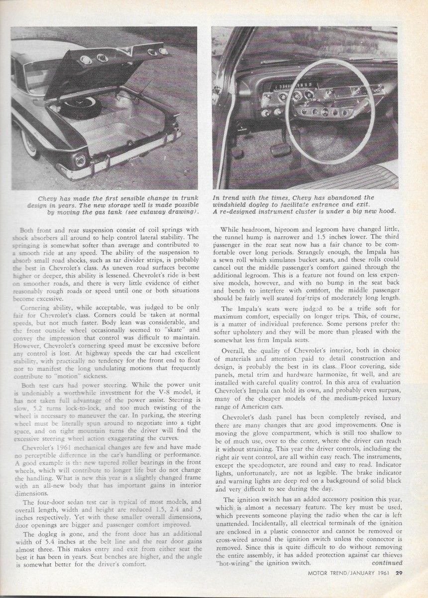Vintage Comparison Test: 1961 Chevrolet Impala, Dodge Dart, Ford Galaxie - Which One Of These Does Not Belong? 18 MT0161ChevyFordDartP12