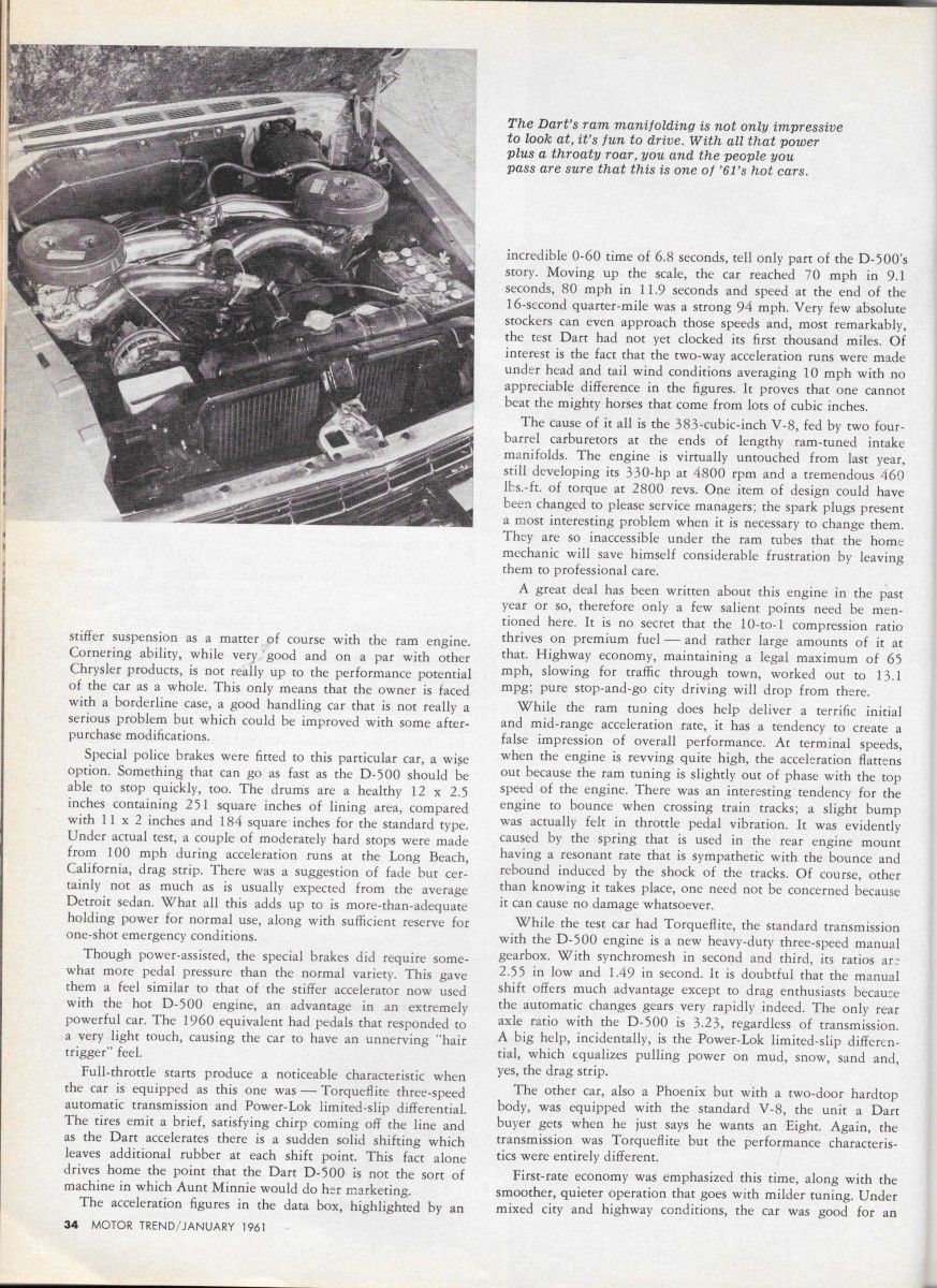 Vintage Comparison Test: 1961 Chevrolet Impala, Dodge Dart, Ford Galaxie - Which One Of These Does Not Belong? 23 MT0161ChevyFordDartP17