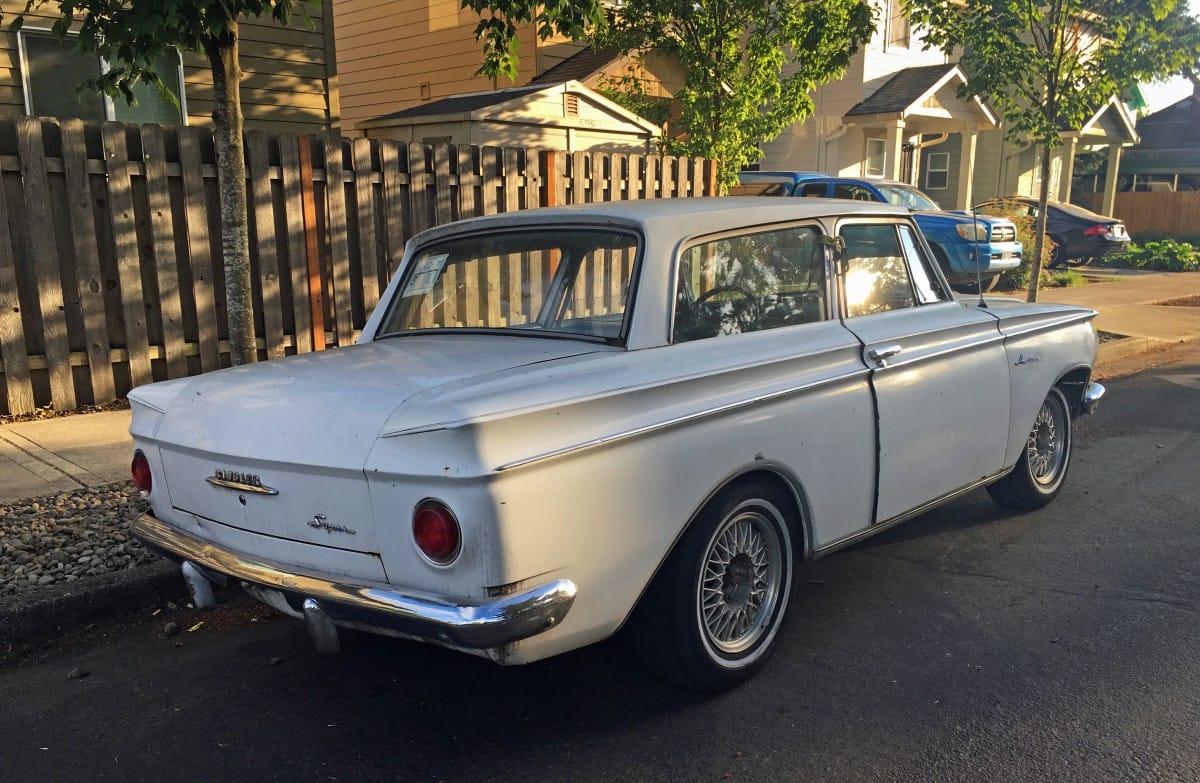 Portland has its fair share of old Ramblers still cruising our streets, but this is 1961 American is kind unusual even here. A badge on the trunk indicates that this [&hellip;]
