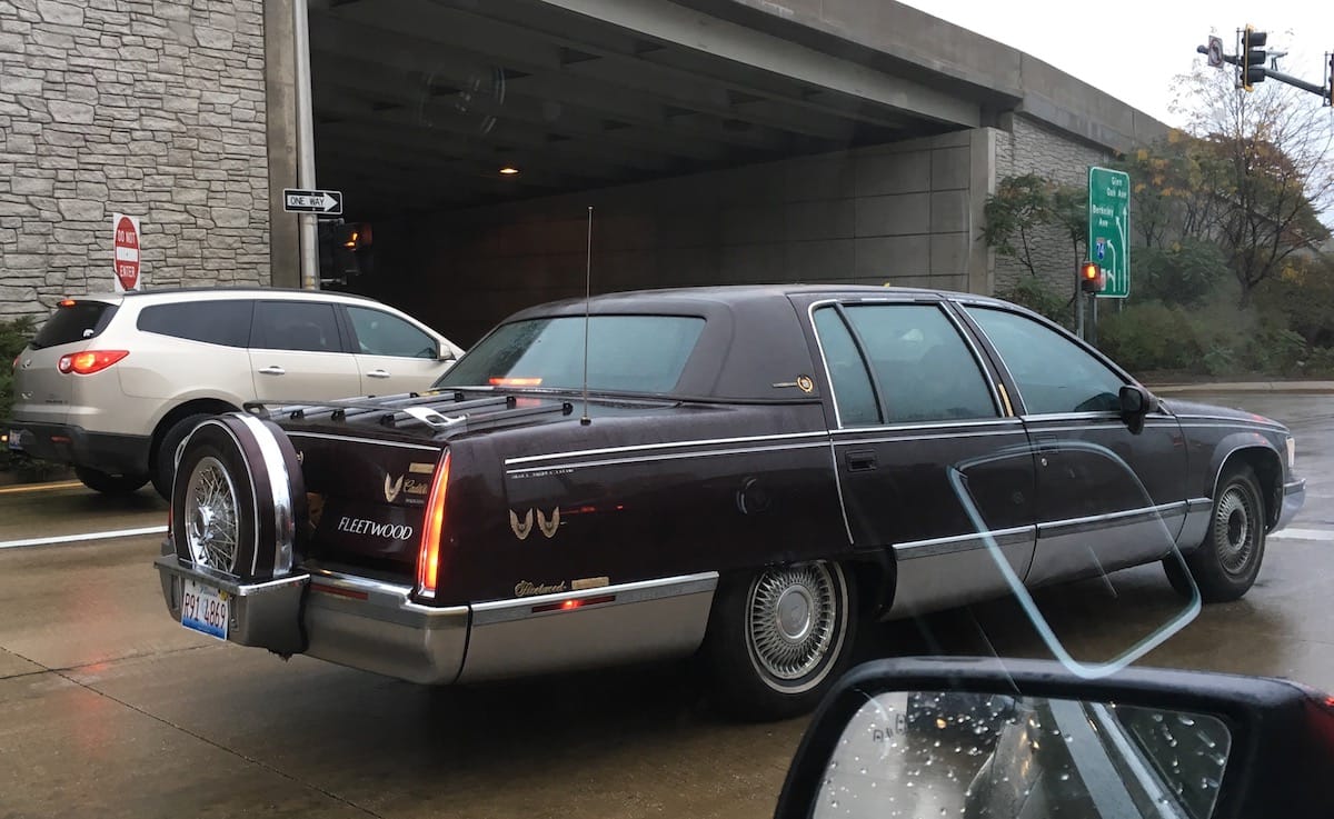 Curbside Outtake: 1993-96 Cadillac FLEETWOOD FLEETWOOD Brougham – Throw the Book At It The J.C. Whitney book, that is. And yes, the FLEETWOOD badge was repeated on the left of the spare tire.