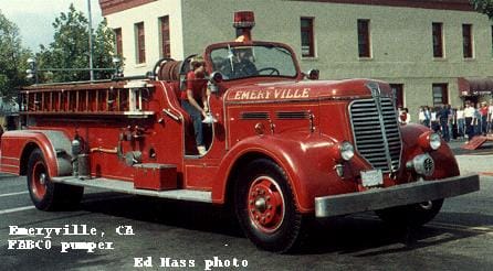 1941 Fabco Fire Engine, owned by the City of Emeryville, CA