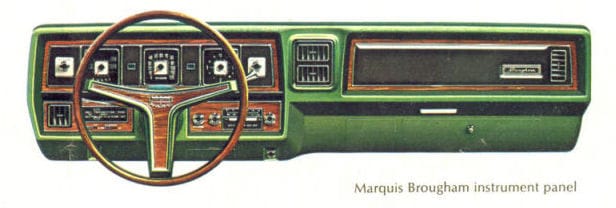 Vintage Review: 1973 Mercury Marquis Brougham - Getting Ready For Steve McGarrett 14 1972 Marquis IP