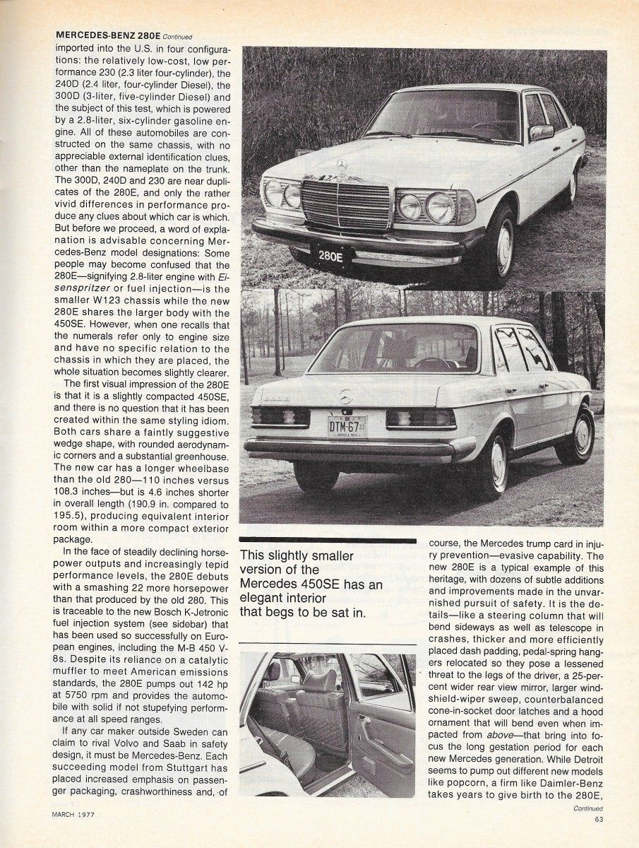 Vintage Review: 1977 Mercedes-Benz 280E - Teutonic Triumph 5 CD0377MB280Ep2