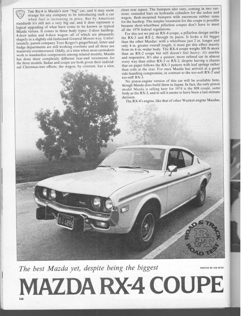 (first posted 2/28/2018)     The first energy crisis really took the shine off Mazda’s rotary engine cars. The timing of the introduction of its new RX-4, larger and heavier than [&hellip;]