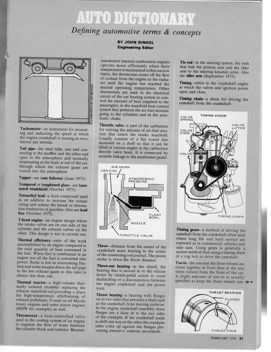 John Dinkel, R&T’s technical Editor, did a nice series of the explanation of common automotive terms. I didn’t scan the earlier ones when I scanned the reviews from the previous [&hellip;]