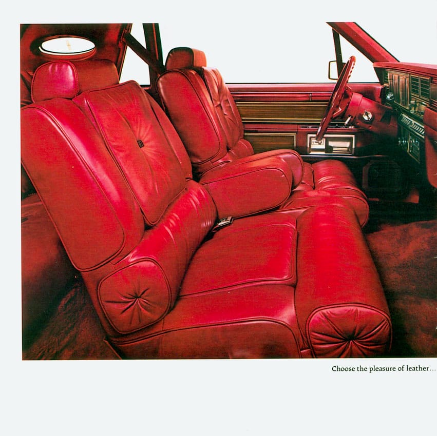 Brochure Outtake: 1981 Continental Mark VI – Might I Possibly Sear Your Retinas? Choose the pleasure of leather…