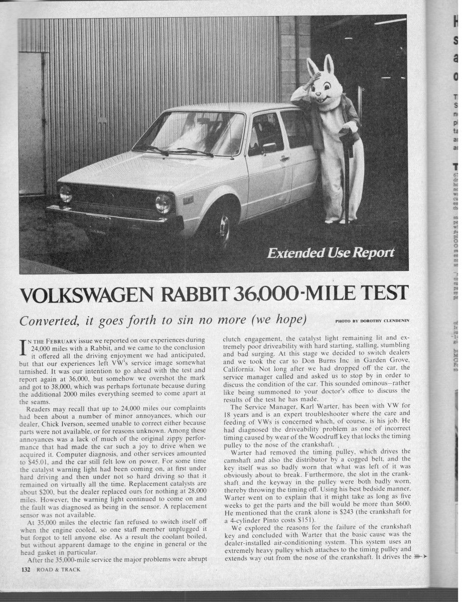 (first posted 7/2/2018)       To say that the all-new VW Rabbit (Golf Mk1) arrived half-baked is stating the obvious. After building essentially the same cars for some 30 years, [&hellip;]