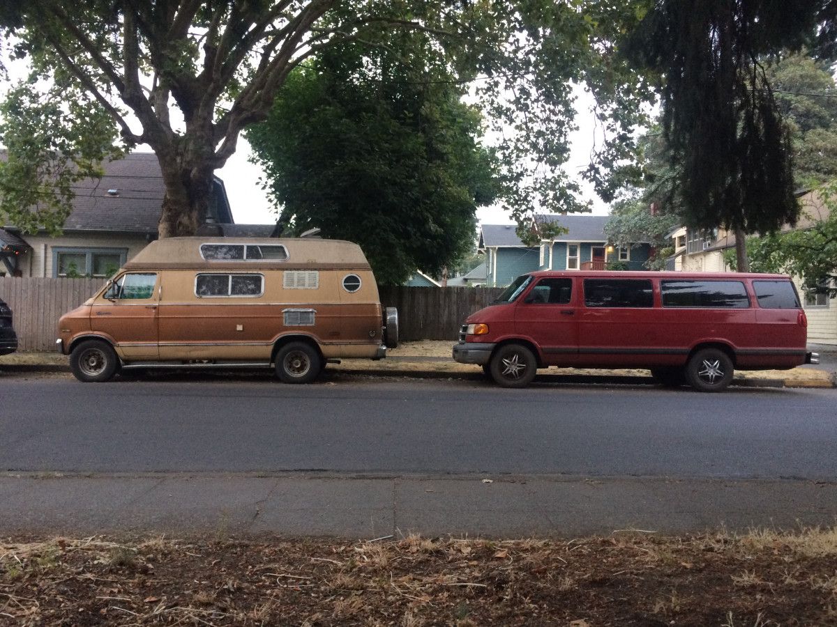 (first posted 9/4/2018)      There are at least three different lengths of Dodge Maxivan/Maxiwagon: Long, longer, and longest. The two bookends are conveniently parked together here. But fear not; [&hellip;]
