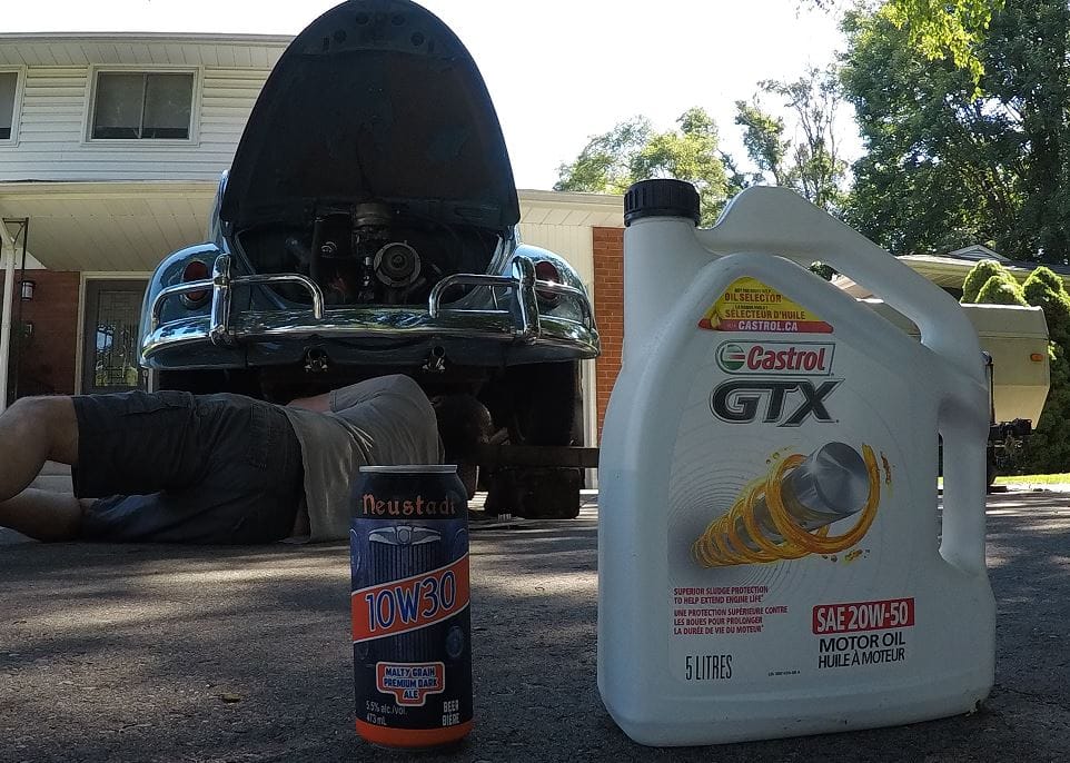Here’s a shot I took during my spring maintenance. Both the VW and I got a multi grade fluid.
