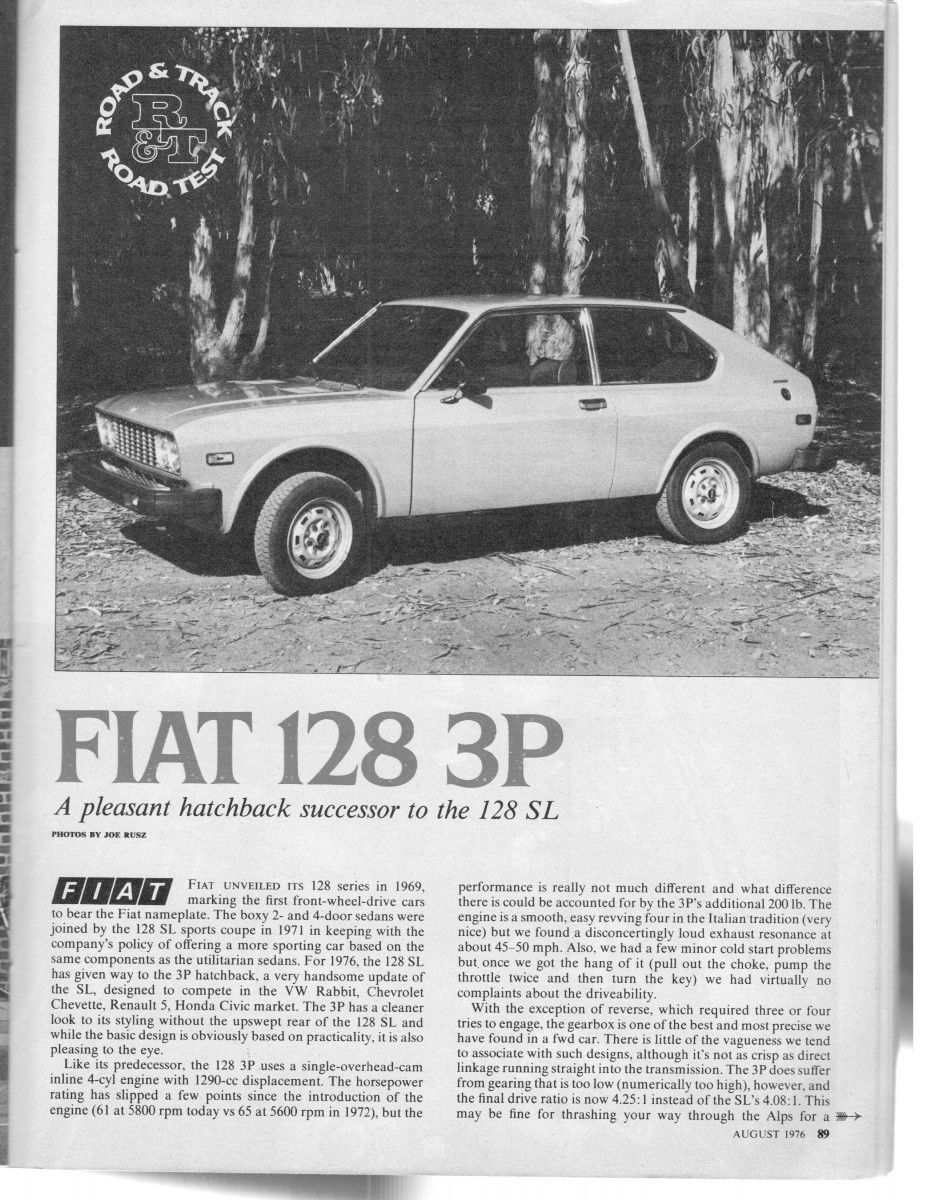 (first posted 9/4/2018)     Pity poor Fiat. The 128 was a game changing car when it came out in 1969; its space efficiency and driving dynamics put it heads and [&hellip;]
