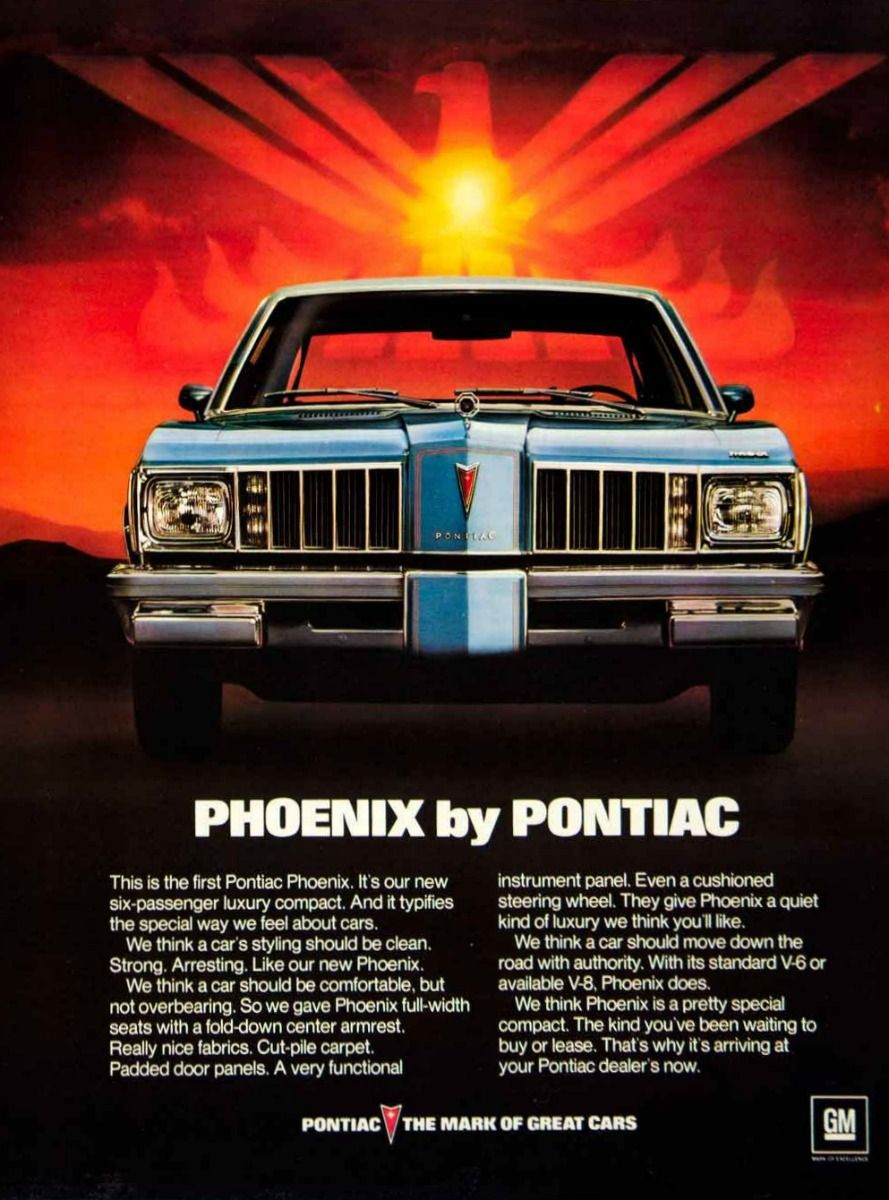 CC Jukebox: I've Got The Style Of A Phoenix! 1 1977 Pontiac Phoenix print ad CC