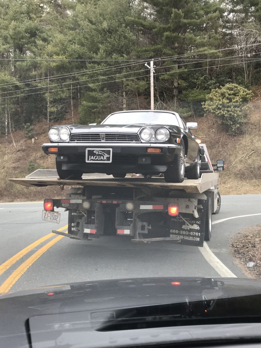 COAL Update: The Jag Hits The Road, Sortof I previously wrote about our 1988 Jaguar XJ-SC here. It recently hitched a ride to the tire and brake shop.