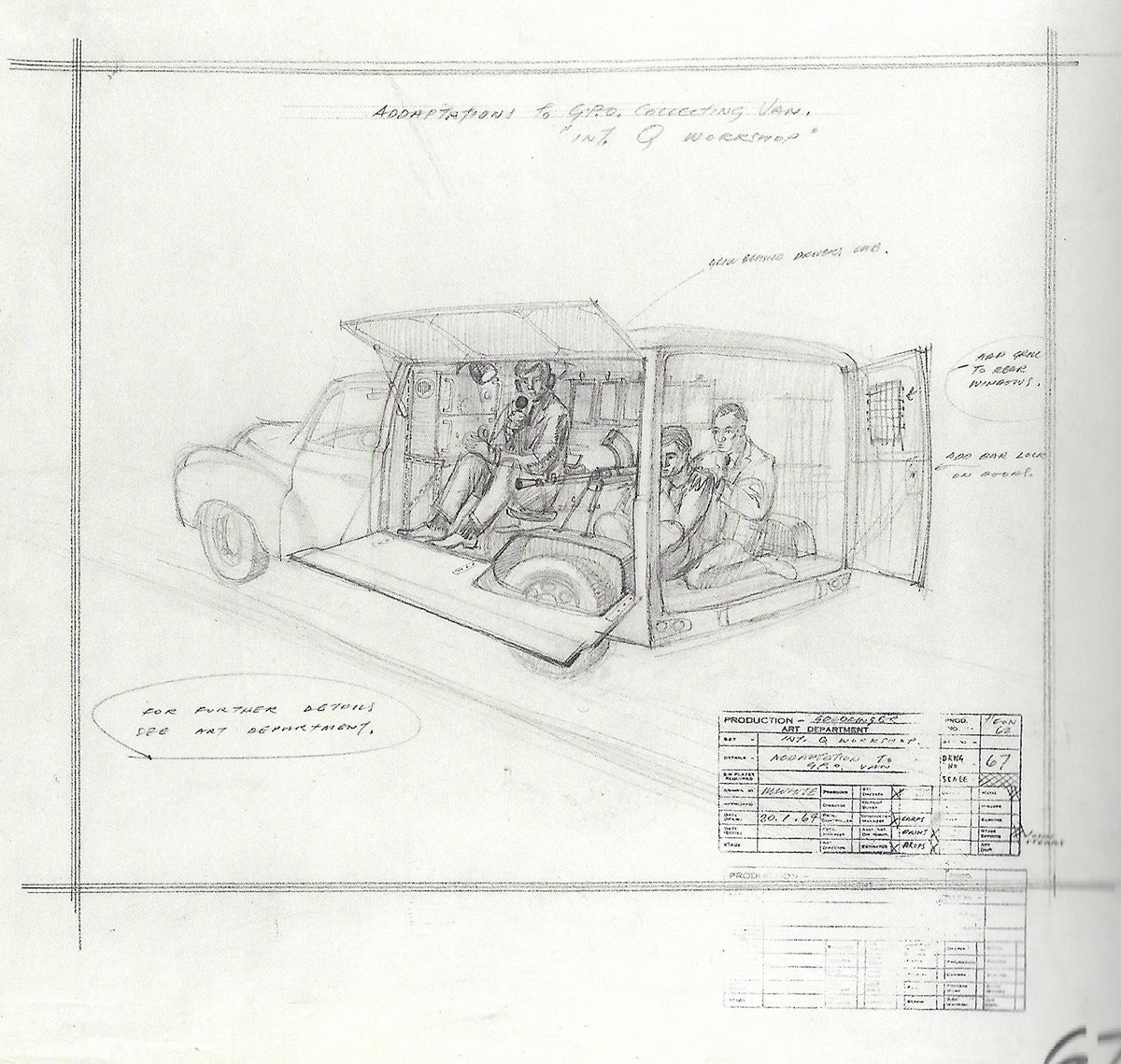 (first posted 1/16/2019)         I came across the catalogue for a James Bond exhibition which had some great behind-the-scenes images and sketches. This one’s by Michael White for [&hellip;]