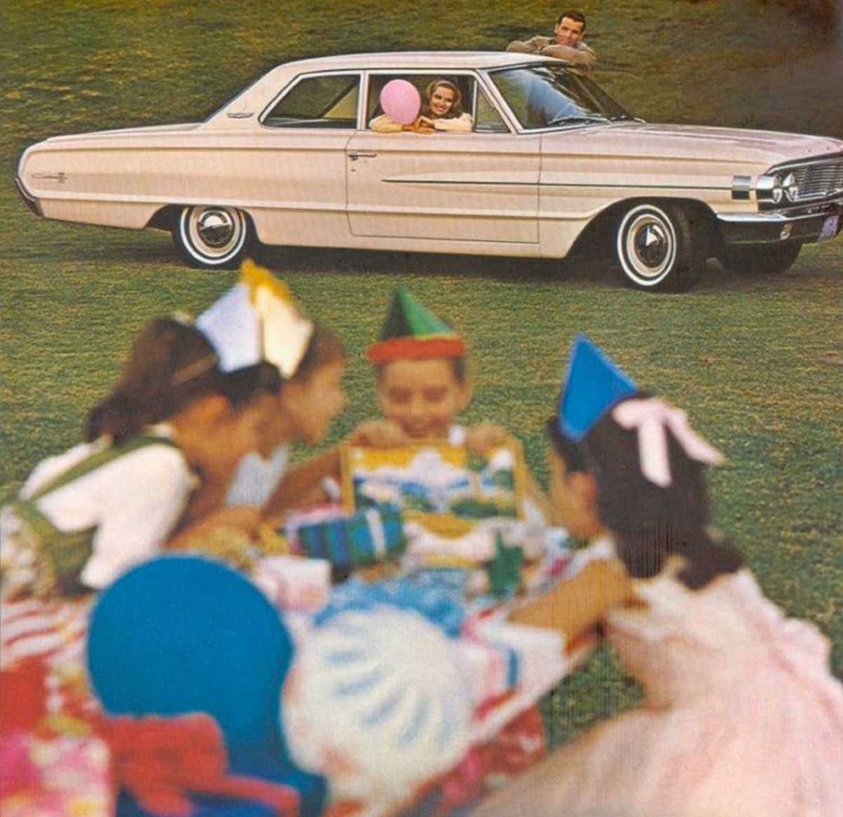 In-Motion Classic: 1964 Ford Custom - Not Quite A Happy Face 6 Brochure 1964 Ford Custom 500