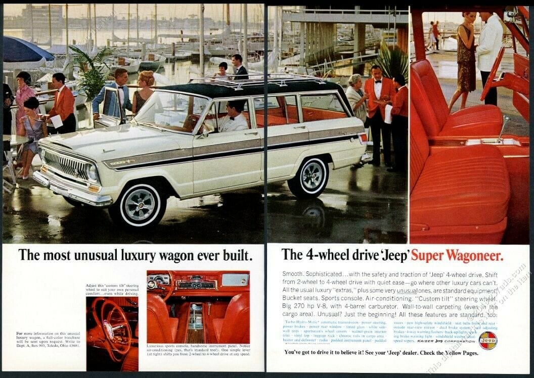 Top 10 Obscure Special Editions And Forgotten Limited-Run Models: Jeep-Eagle Edition, Part II 5 jeep super wagoneer 1966 ad