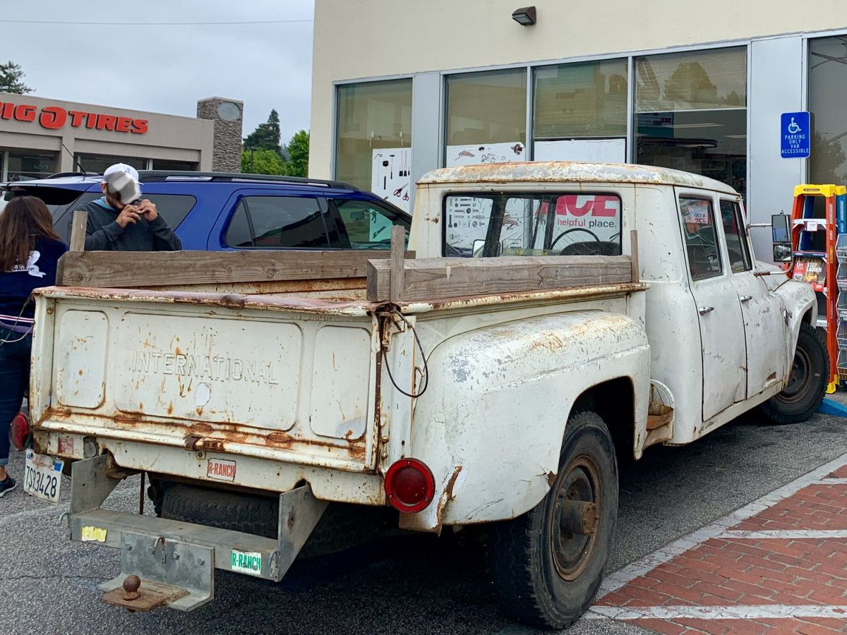 CC Outtake: Not Your Usual 4 Door Pickup Spotted yesterday at a local Ace Hardware. I’ve seen a few IH pickups of this vintage locally, but this one was new to me.