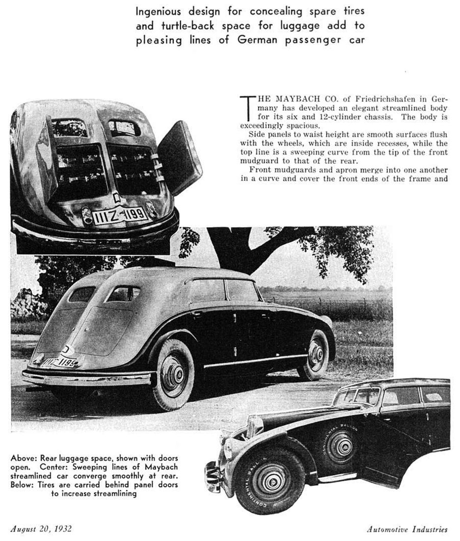 Pontoon Fenders: An Archeology (1920-1945) 30 1932 maybach zeppelin ds8 stromlinien by spohn7