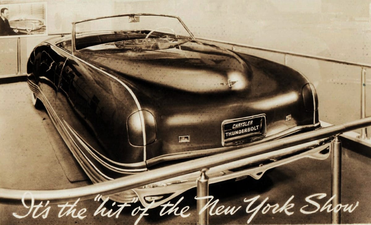 Pontoon Fenders: An Archeology (1920-1945) 5 1941 Chrysler Thunderbolt at New York Auto Show