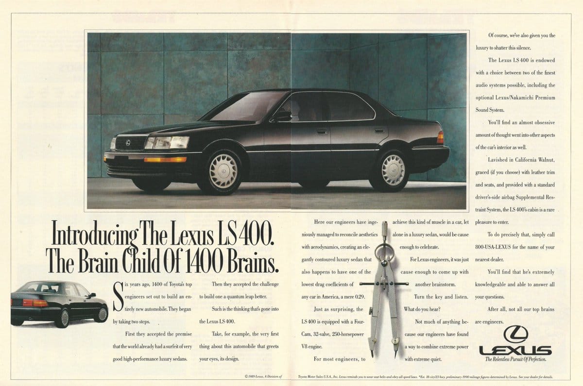 1989 LS400 ad