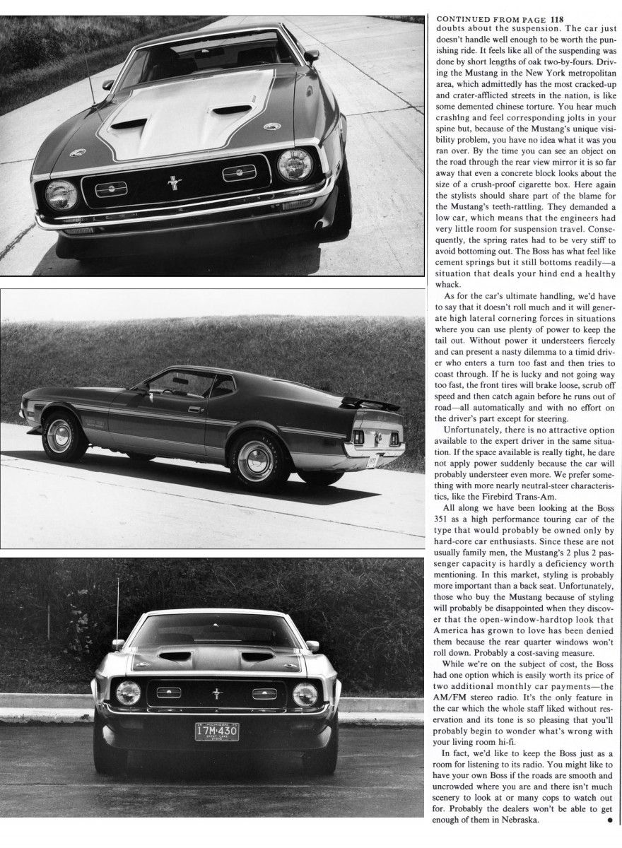 1971 Mustang Boss 351: Car & Driver And Motor Trend Wring Out The Fastest Classic Mustang 7 Page 4a Resize