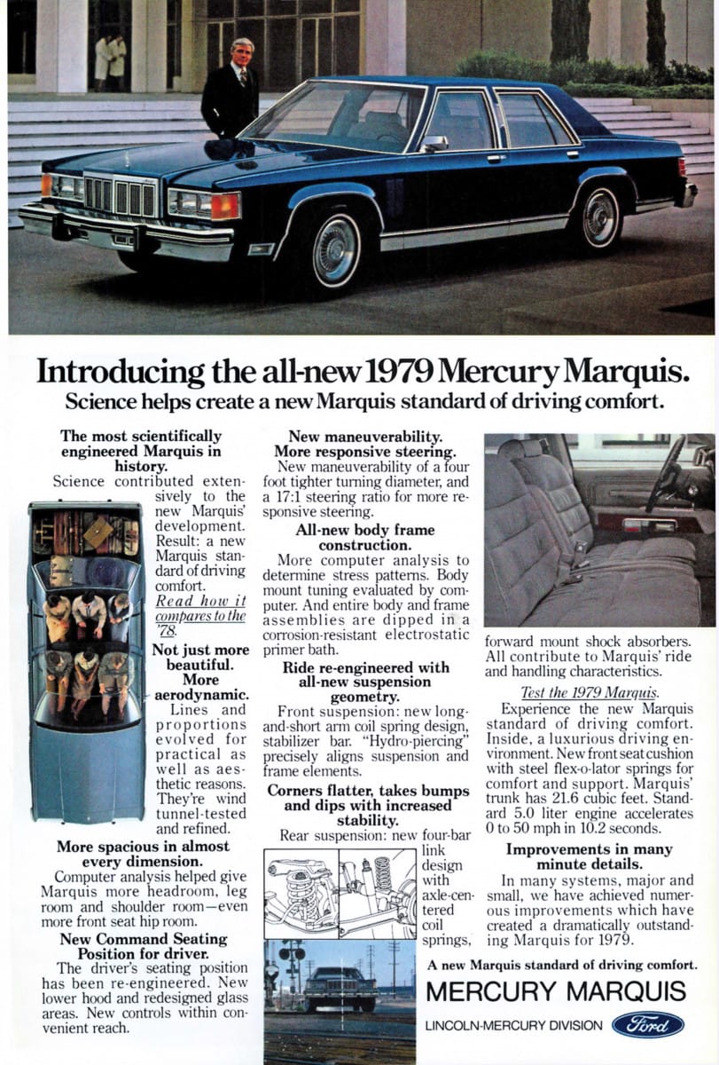 1985 Mercury Marquis: Lesser Nobility 4 Ad 1979 Mercury Marquis