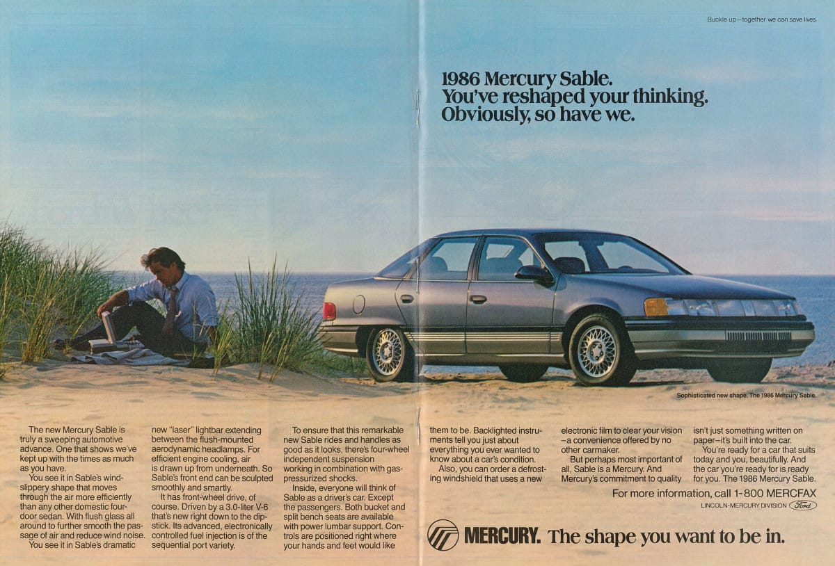 1985 Mercury Marquis: Lesser Nobility 20 Ad 1986 Mercury Sable