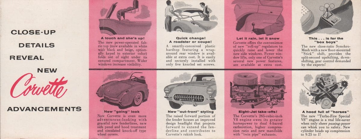 From Powerglide To 3-Speed To 4-Speed - Early Corvette Transmission History 18 1956corvette features