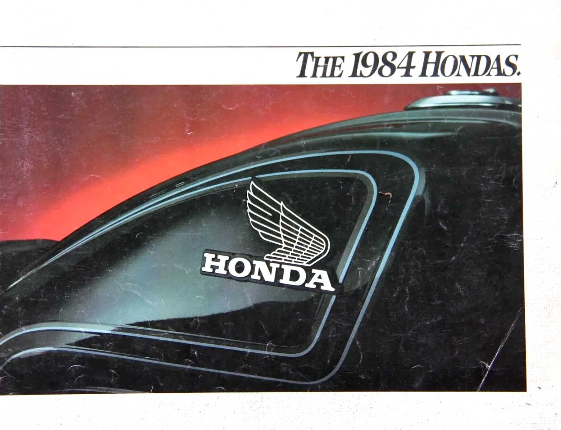 Here’s a poster that was on my bedroom wall for many years.  I recently found it in the basement, let’s look at the great Honda motorcycles available in 1984 Canada.  