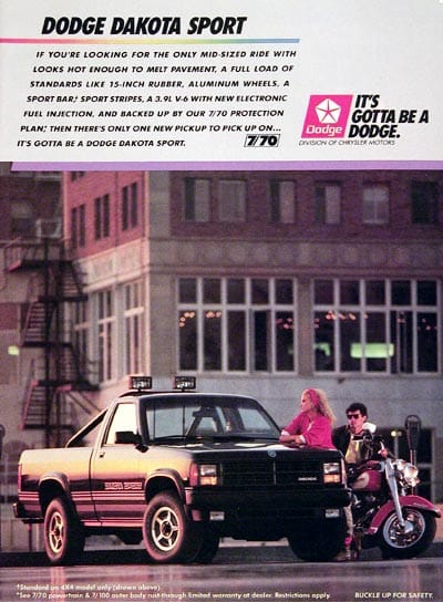 1988 Dodge Dakota: Not Too Big, Not Too Small -- Quietly Defining The Modern Midsize Truck 10 1988 Dodge Dakota ad 03