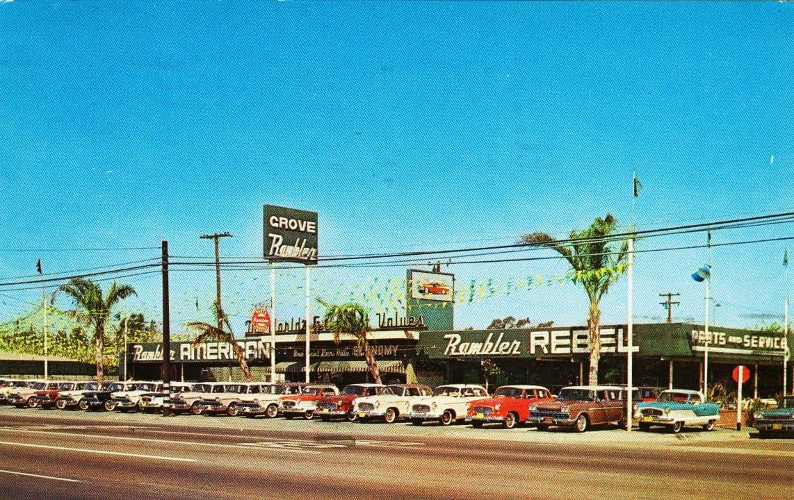 Vintage Post Cards: Car Dealerships, Vol. 6 How’d you like to step back into this one? A test drive, please?