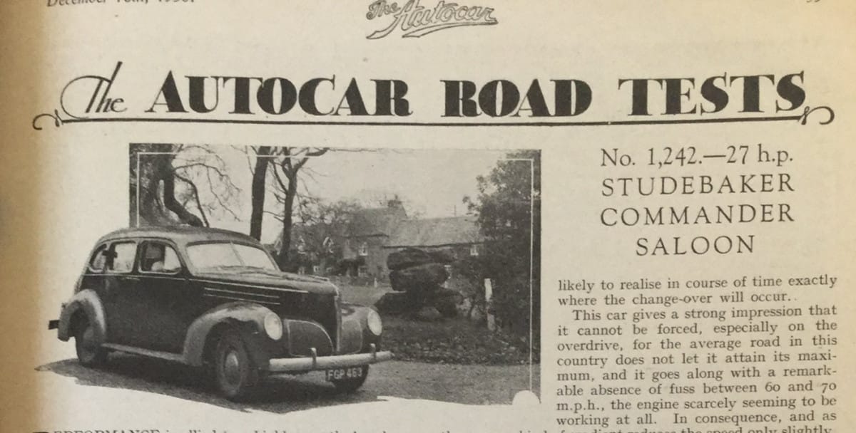 robadr1 uploaded to the Cohort a vintage review by UK’s Autocar of the new 1939 Studebaker Commander saloon (sedan). It’s a rather fascinating time capsule, and it’s pretty obvious that [&hellip;]