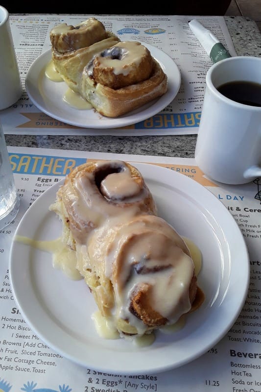 The cinnamon rolls at Ann Sather. Edgewater, Chicago, Illinois. Sunday, February 22, 2020.