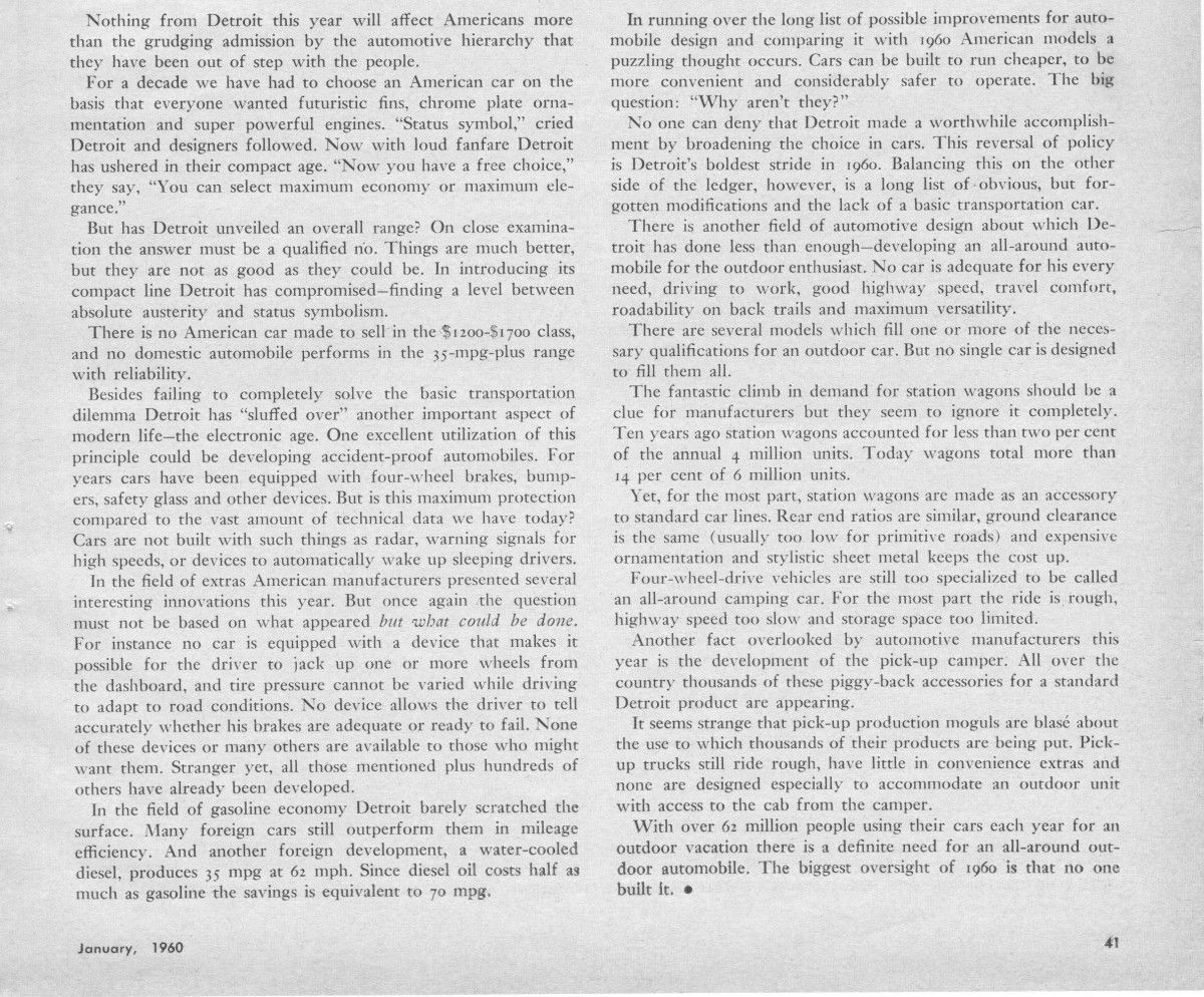 I was reading through a Motor Life magazine from 1960 that Stephanie picked up for me at a thrift store, and came across a series of editorials from the staff [&hellip;]
