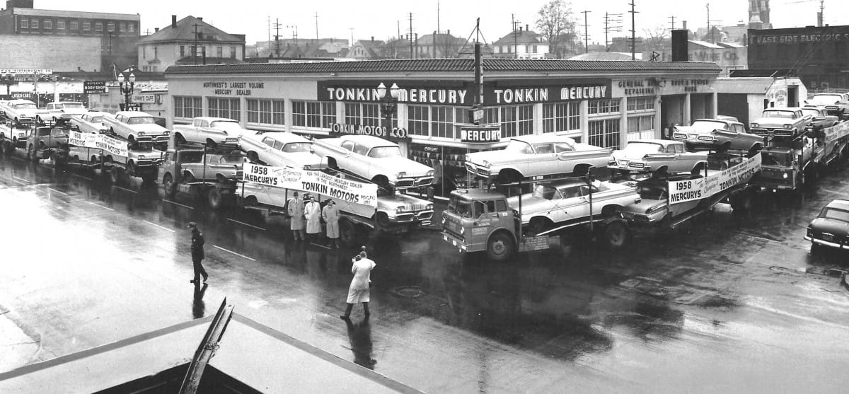 Car Carriers of the Day: A Big Load of 1958 Mercurys