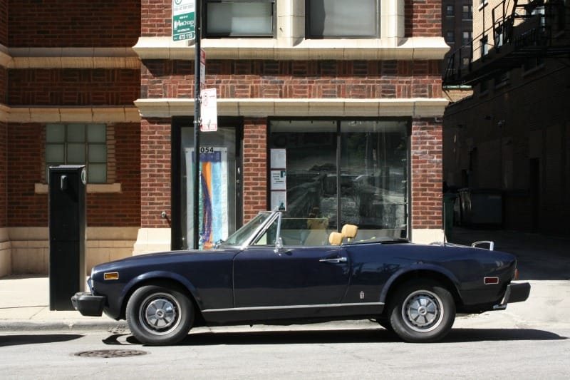 Curbside Finds: An Assortment Of FIAT 124 Sport Spiders / Spider 2000s - This Little Piggy 4 FIAT 124 Sport Spider. Edgewater, Chicago, Illinois. Friday, May 22, 2015.