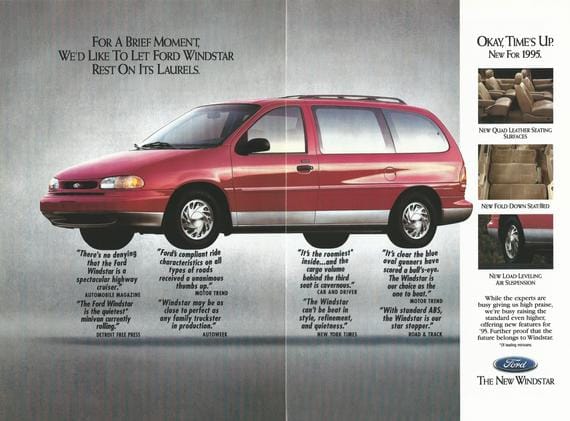 Curbside Classic: 1998 Ford Windstar - How Hard Can It Be To Make A Minivan (part 7) 4 1995FordWindstarAd