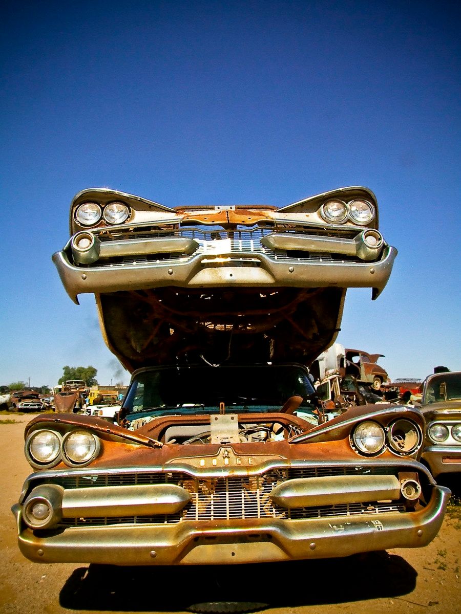 Cohort Pic(k)s of the Day: Stacked Cars at Desert Valley Auto Parts by Don Kincl