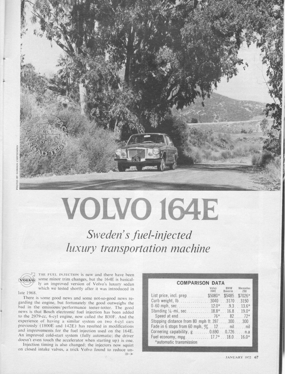 We’ve had a lot of Volvos in our current Saturday COAL series, but how about a vintage review of the newly fuel injected 1972 164E? Like so many cars of [&hellip;]