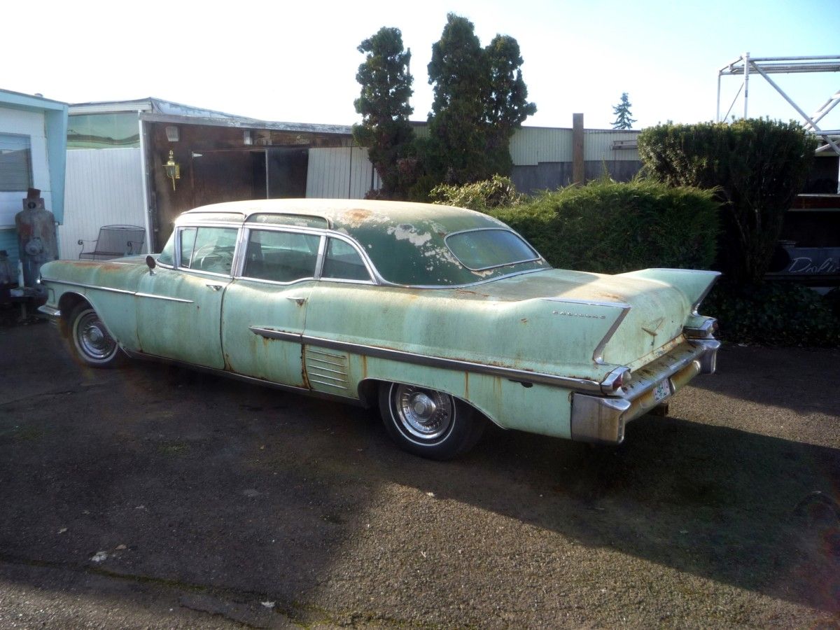1958 Cadillac Fleetwood 75 Limousine - Who Would Have Bought a Green Over Green Limo? 1 CC 126 153 c
