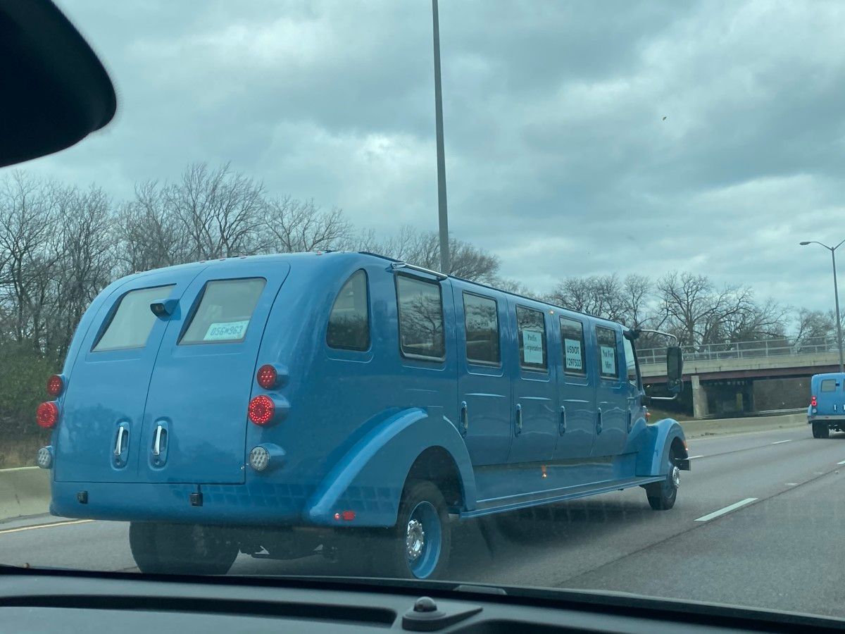 chrisjcieslak posted some shots at the Cohort of what he called a “weird, blue bus thing” passing him in Chicago. Let’s see if we can figure out what it was.