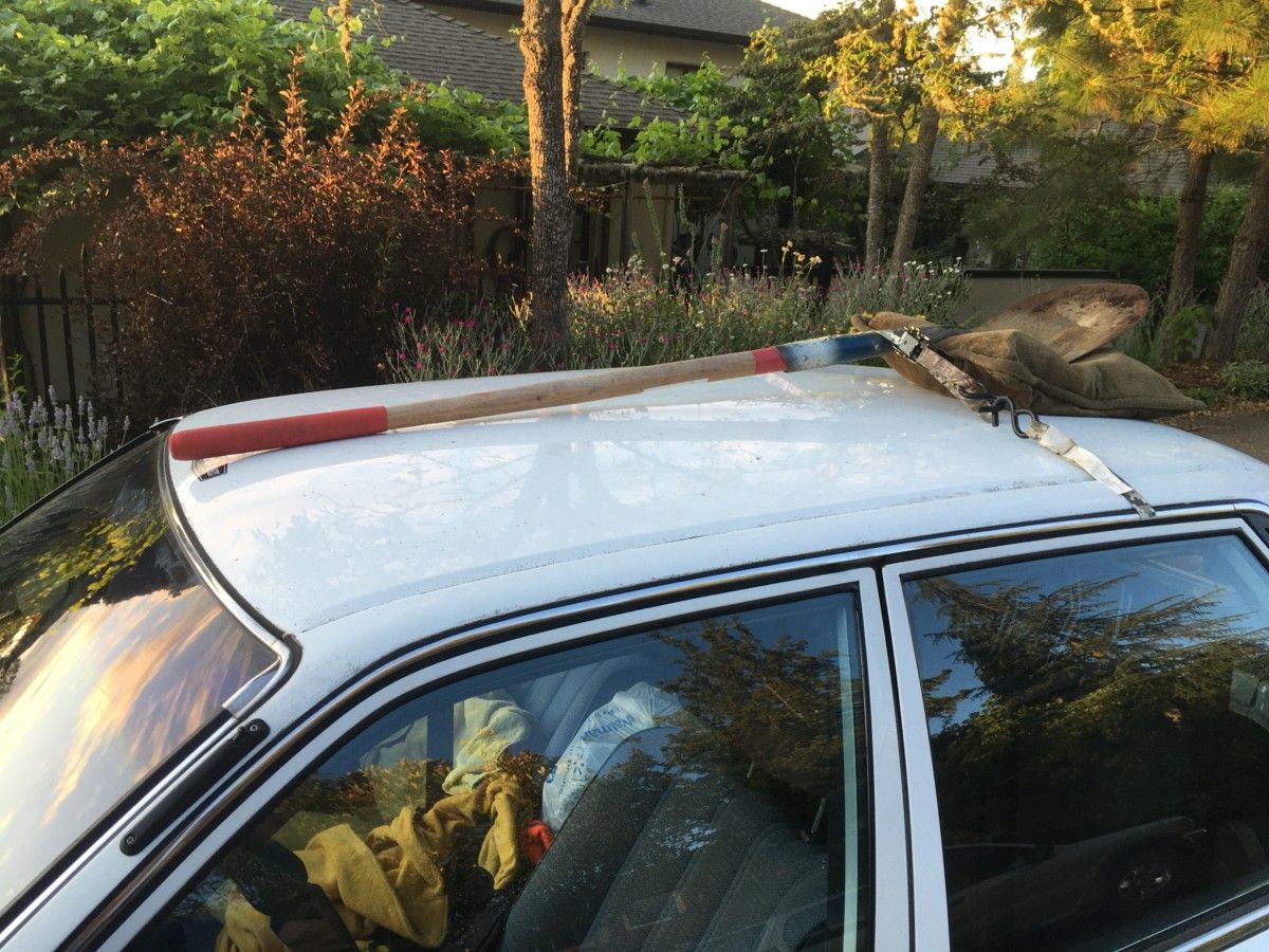 Is this the right way to transport a shovel on the roof of one’s car? Will the handle tend to fly up at the front? Or is it secured tightly [&hellip;]